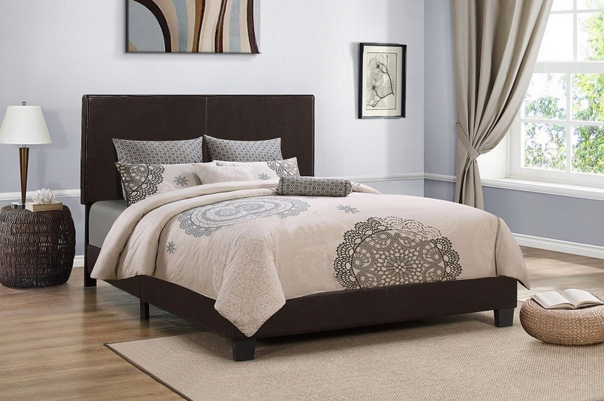 Chocolate Pu Twin Bed