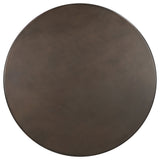 Oswego Round Bar Table Dark Russet and Antique Bronze