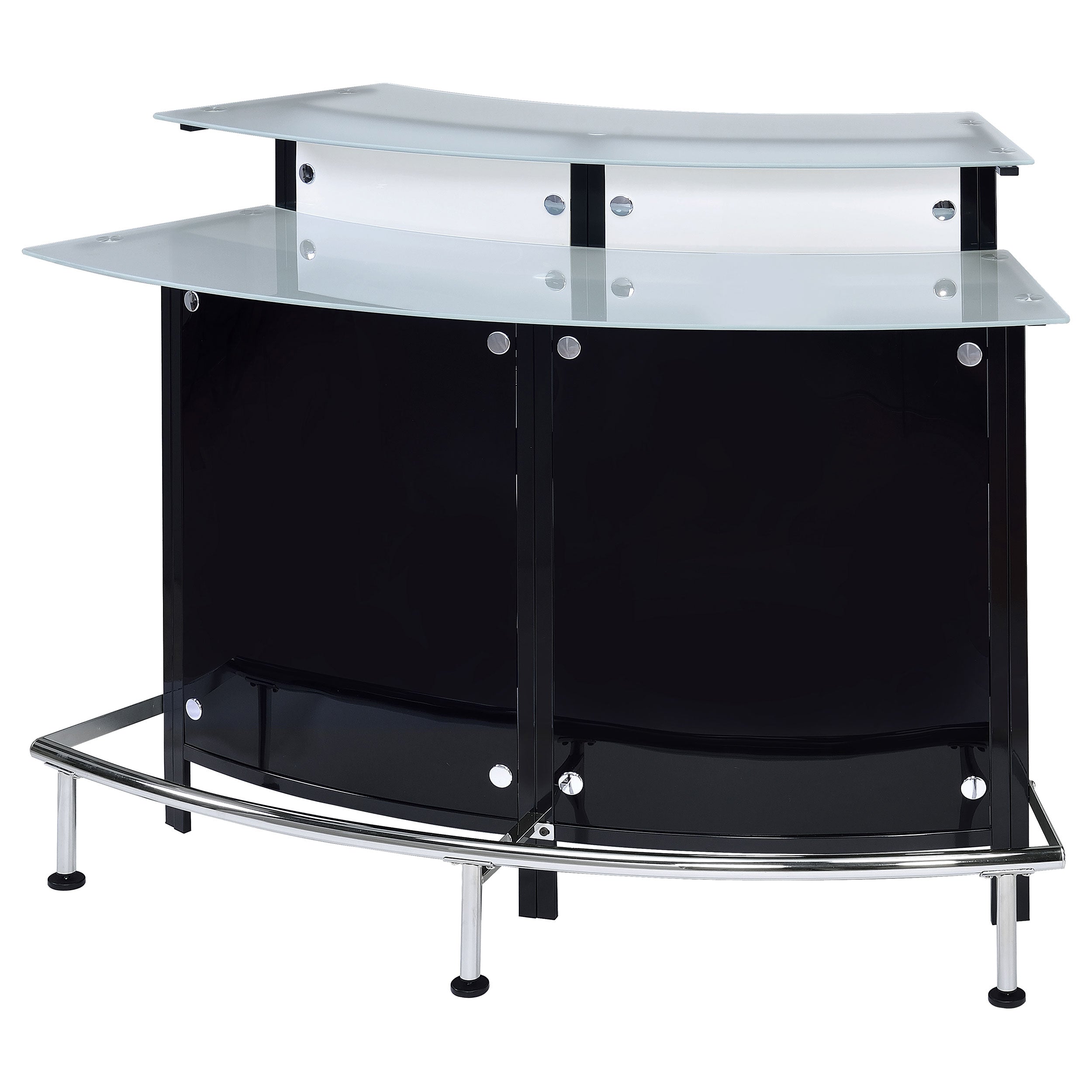 Keystone Glass Top Bar Unit Black