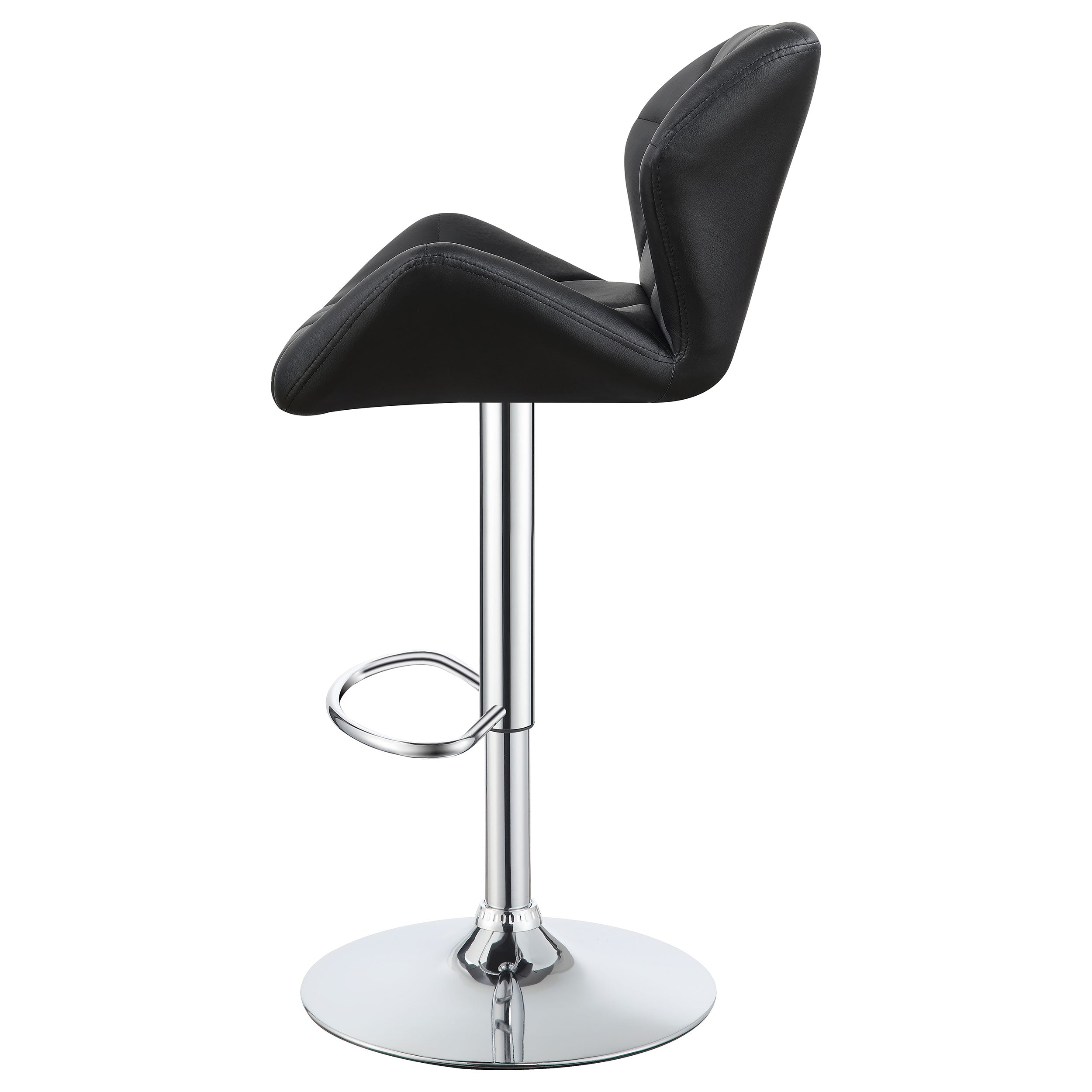 Berrington Adjustable Bar Stools Chrome and White (Set of 2)