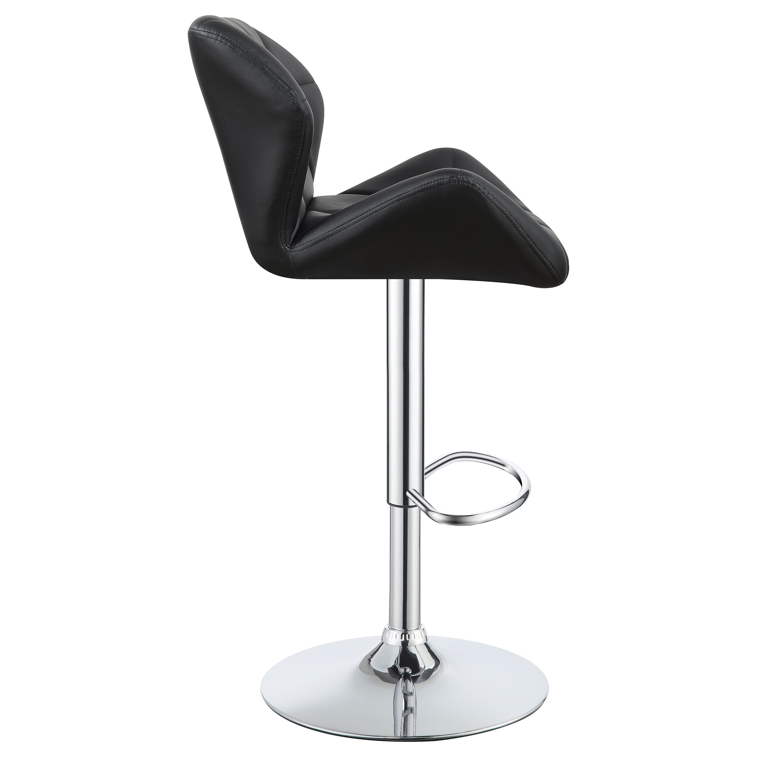 Berrington Adjustable Bar Stools Chrome and White (Set of 2)