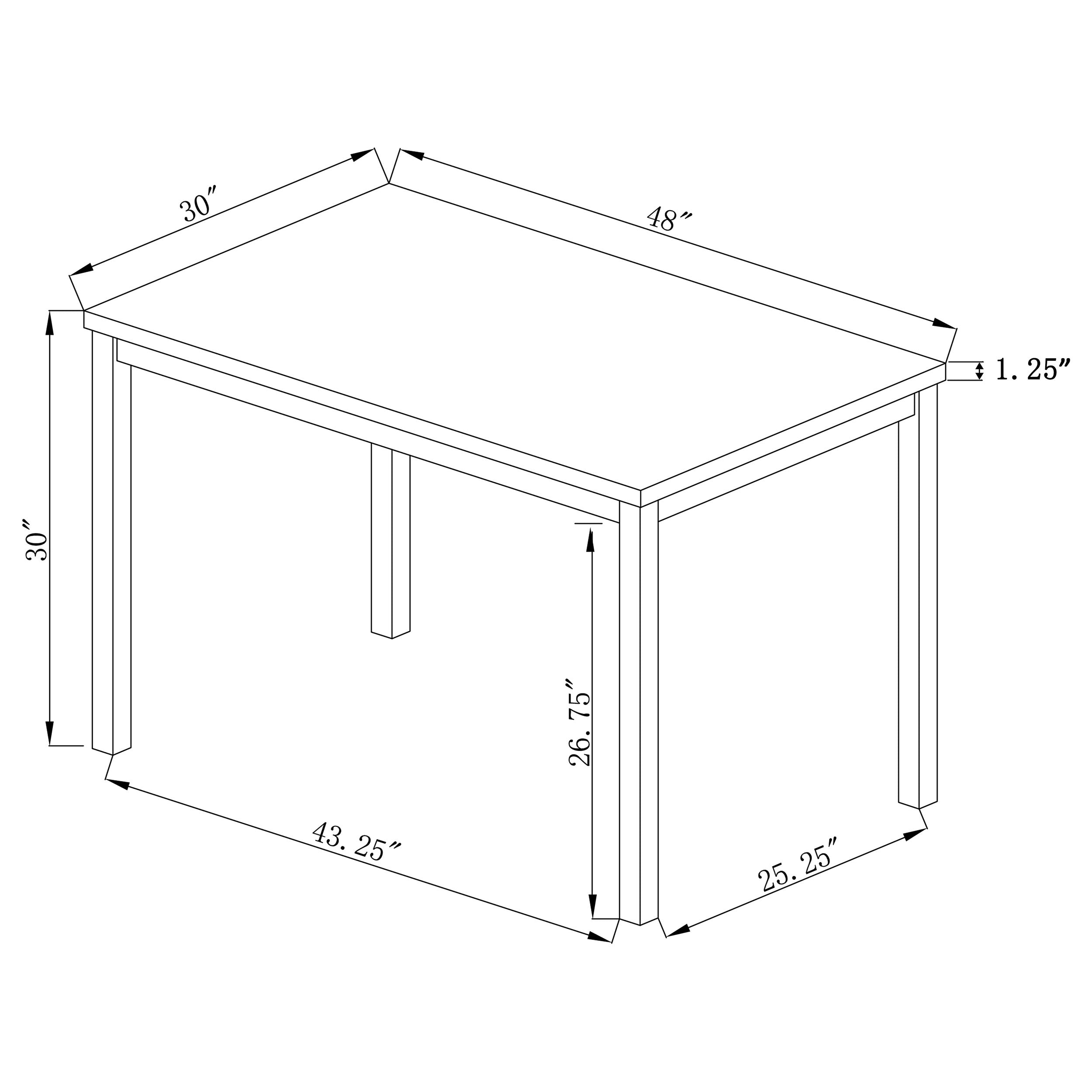 Garza Rectangular Dining Table Black