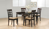 Gabriel  Extension Leaf Dining Table Set Cappuccino