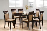 Gabriel  Extension Leaf Dining Table Set Cappuccino