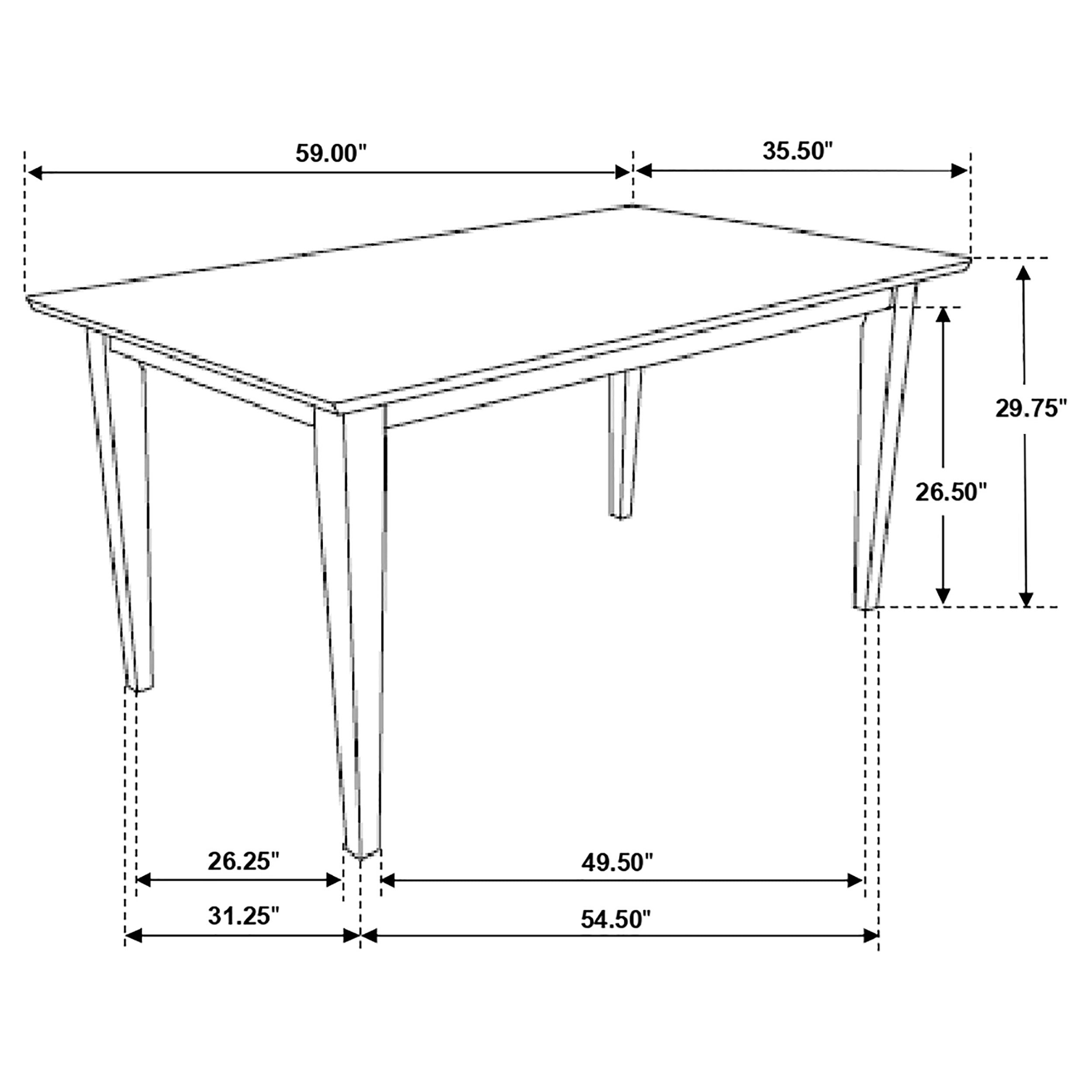 Gabriel Rectangular Dining Table Cappuccino