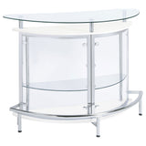 Amarillo 2-tier Bar Unit White and Chrome