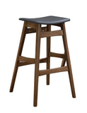 Finnick Tapered Legs Bar Stools Dark Grey and Walnut (Set of 2)