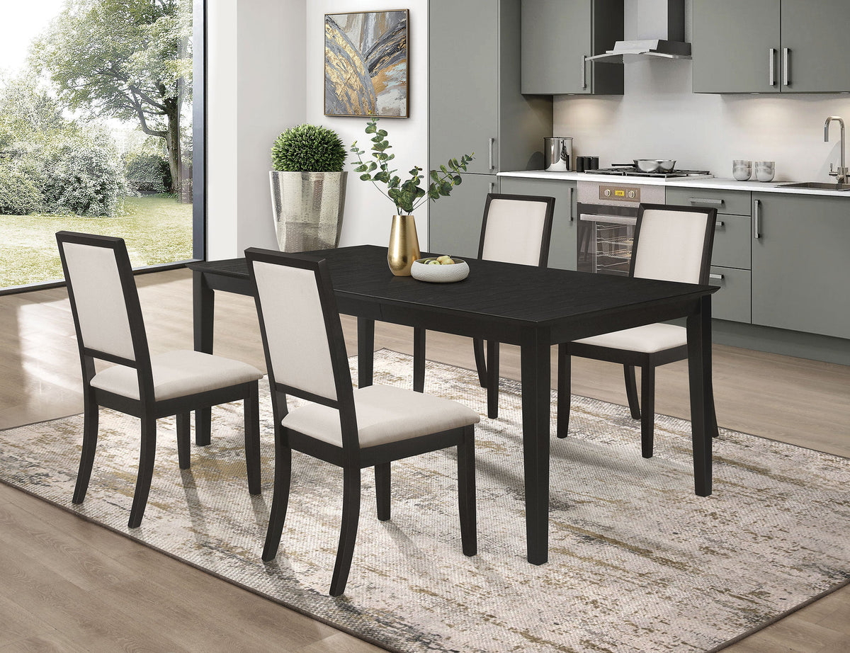 Louise  Dining Set Black and Cream