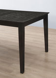 Louise Rectangular Dining Table with Extension Leaf Black