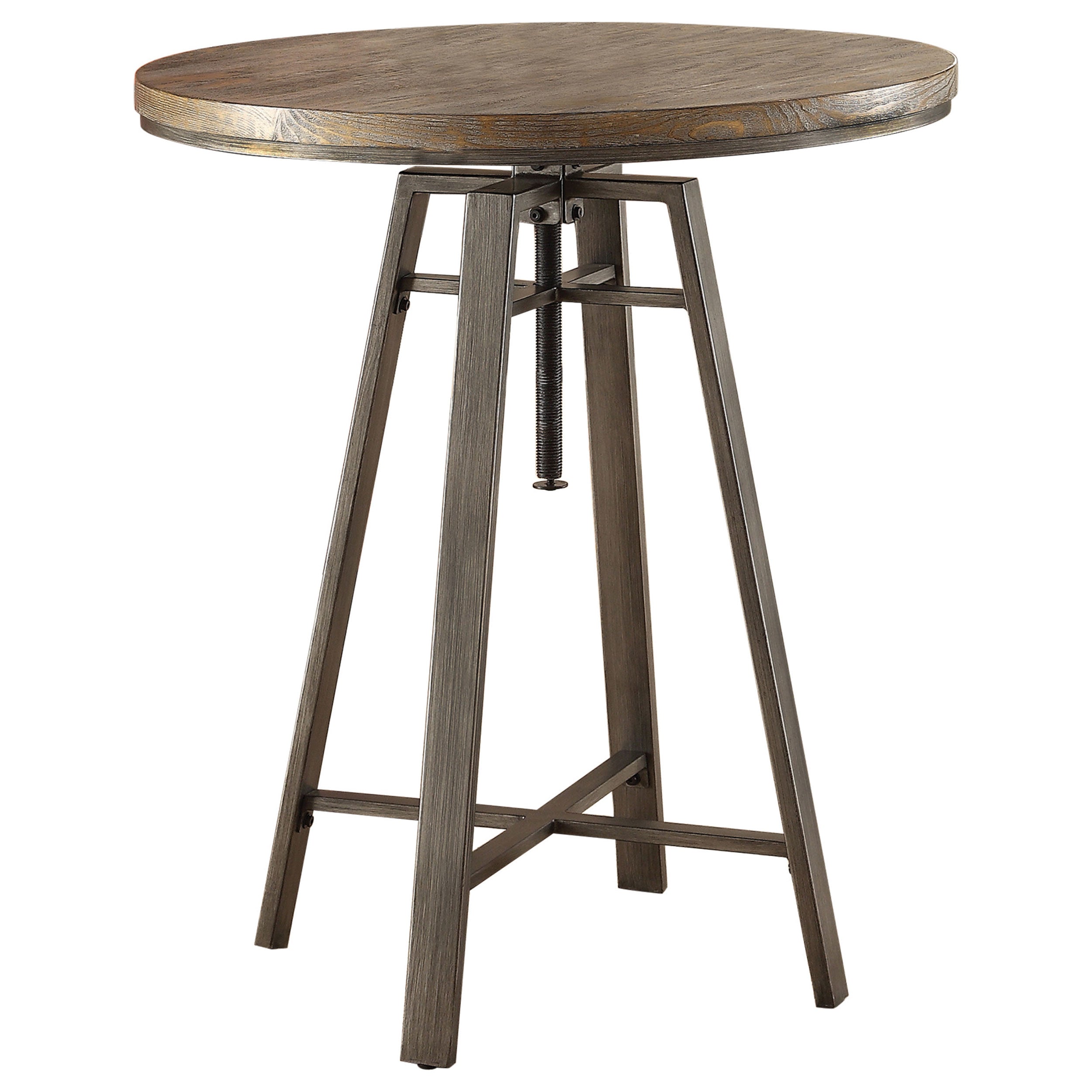 Bartlett 3-piece Adjustable Bar Table Set Brushed Nutmeg