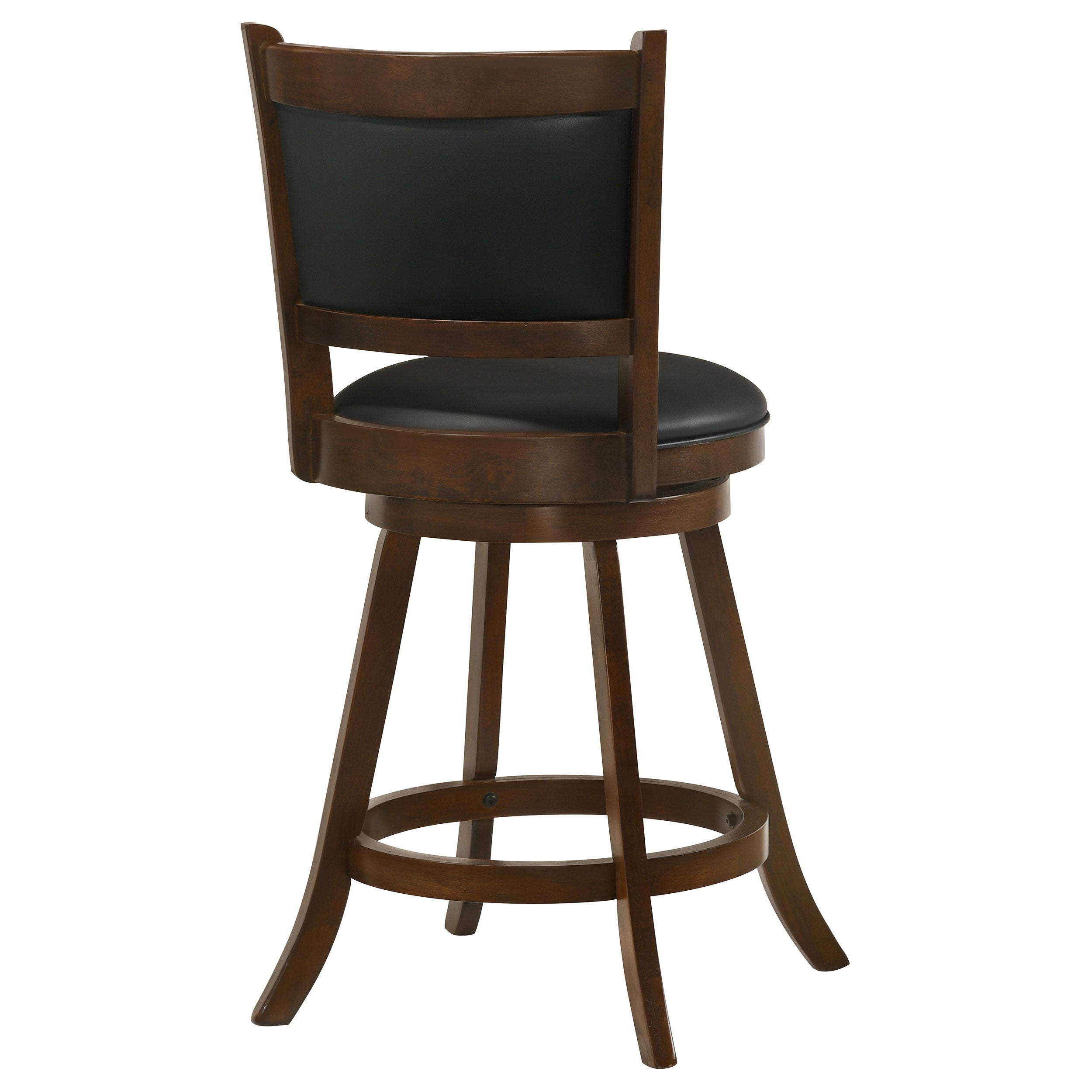 Broxton Upholstered Swivel Bar Stools Chestnut and Black (Set of 2)