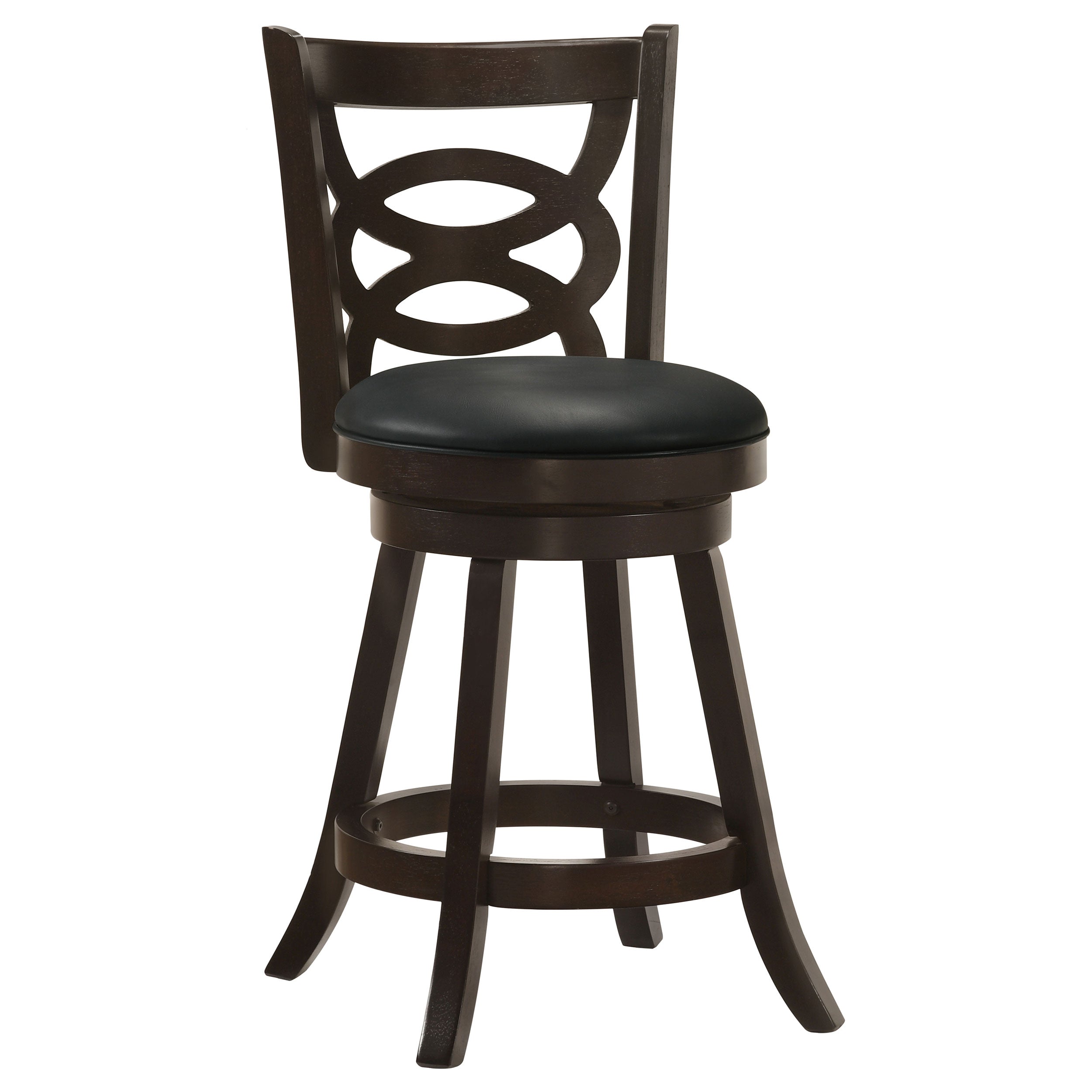 Calecita Swivel Bar Stools with Upholstered Seat Cappuccino (Set of 2)