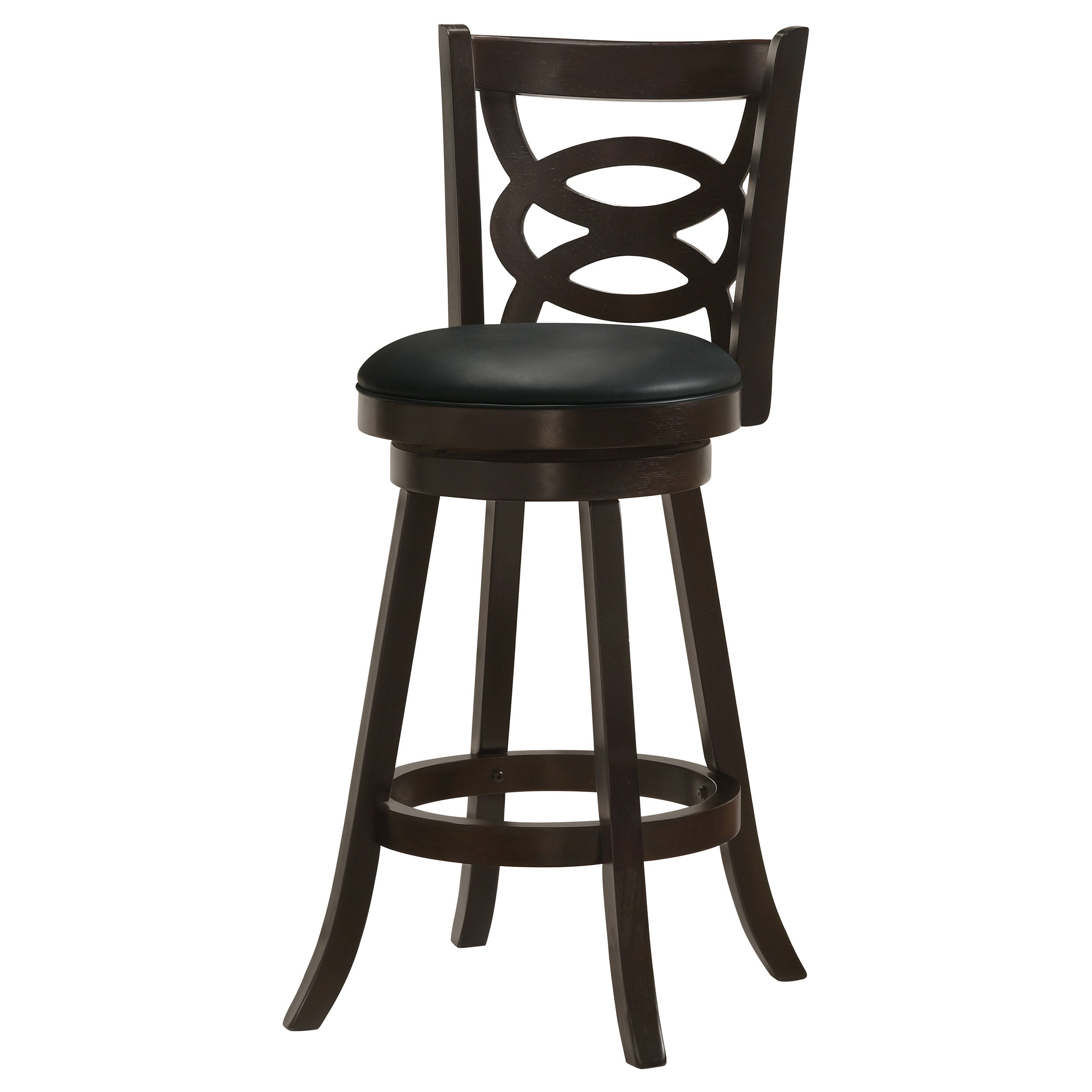 Calecita Swivel Bar Stools with Upholstered Seat Cappuccino (Set of 2)