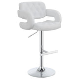 Brandi Adjustable Bar Stool Black and Chrome