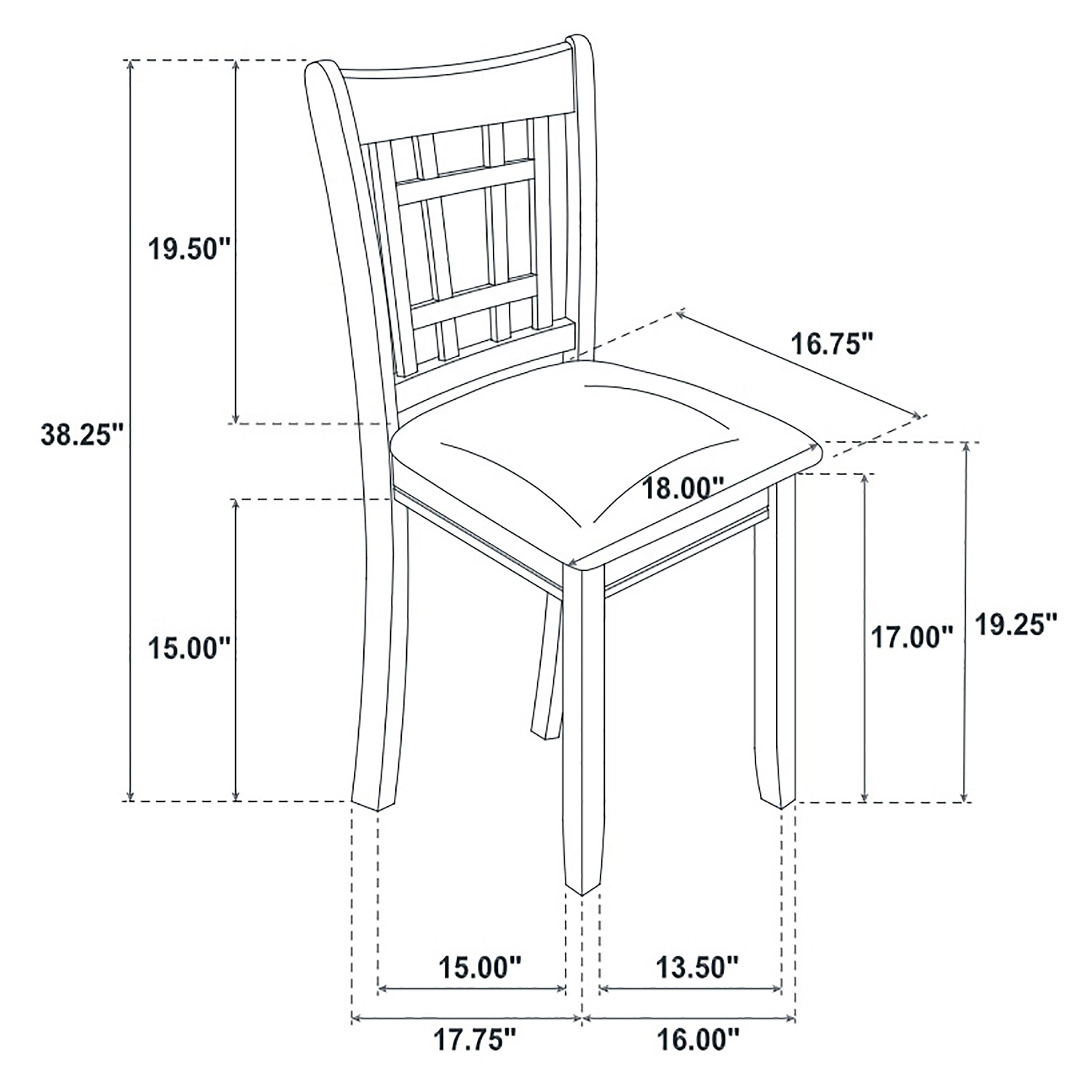 Lavon  Dining Room Set Espresso and Black