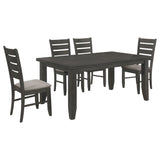 Dalila  Rectangular Dining Set Grey and Dark Grey