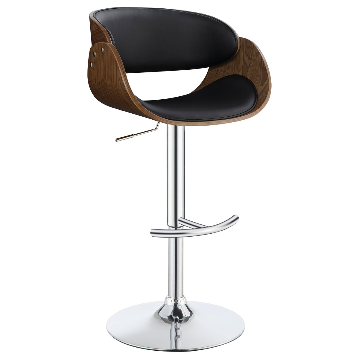 Dana Adjustable Bar Stool Black and Chrome