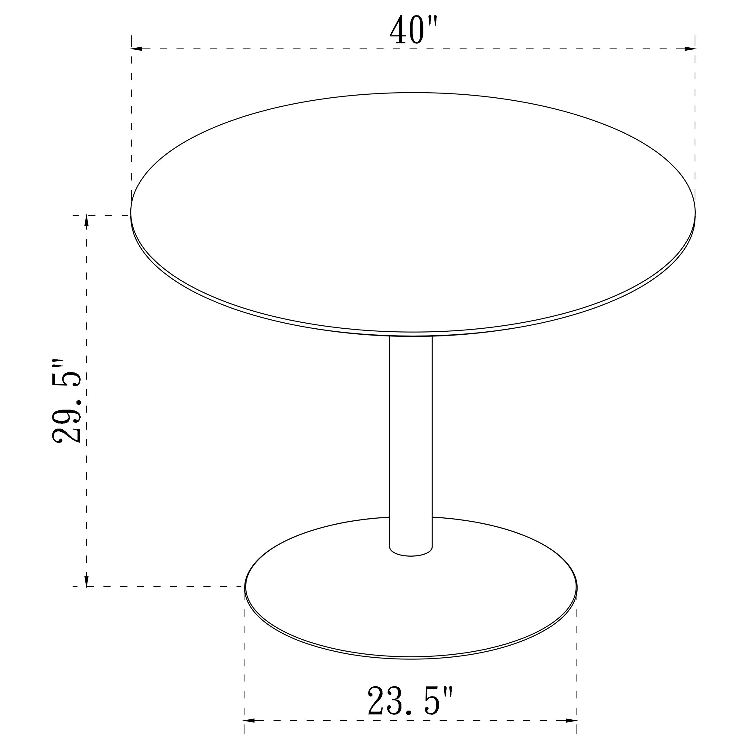 Lowry Round Dining Table White