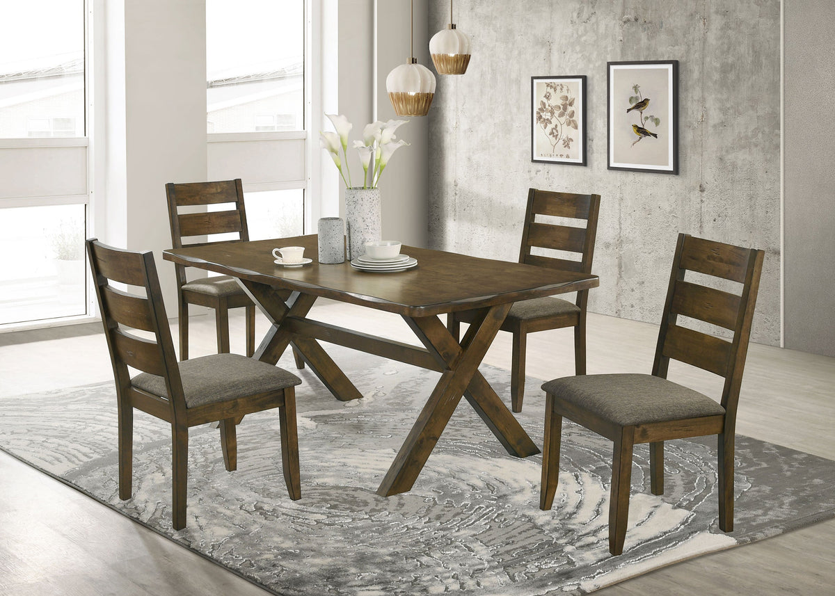 Alston Dining Room Set Knotty Nutmeg and Brown