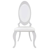 Anchorage Oval Back Side Chairs Cream and Chrome (Set of 2)