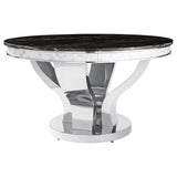 Anchorage  Round Dining Set Chrome