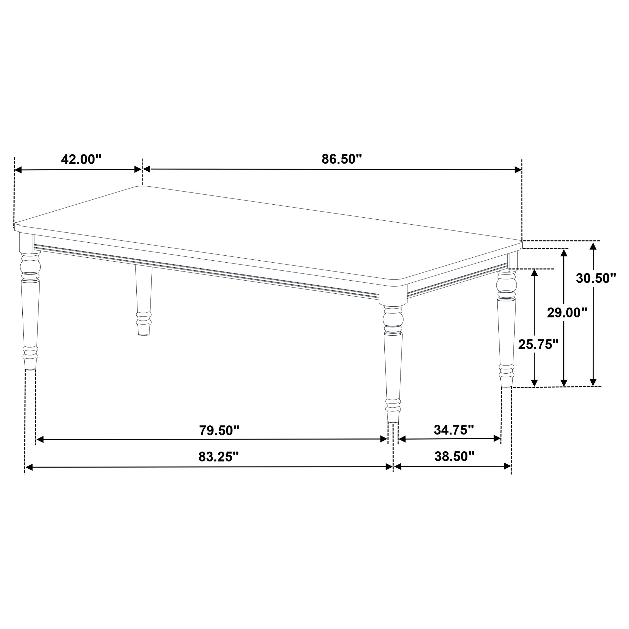 Willowbrook  Rectangular Dining Table Set Walnut