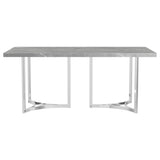 Sterling 72-inch Rectangular Dining Table Grey Faux Marble