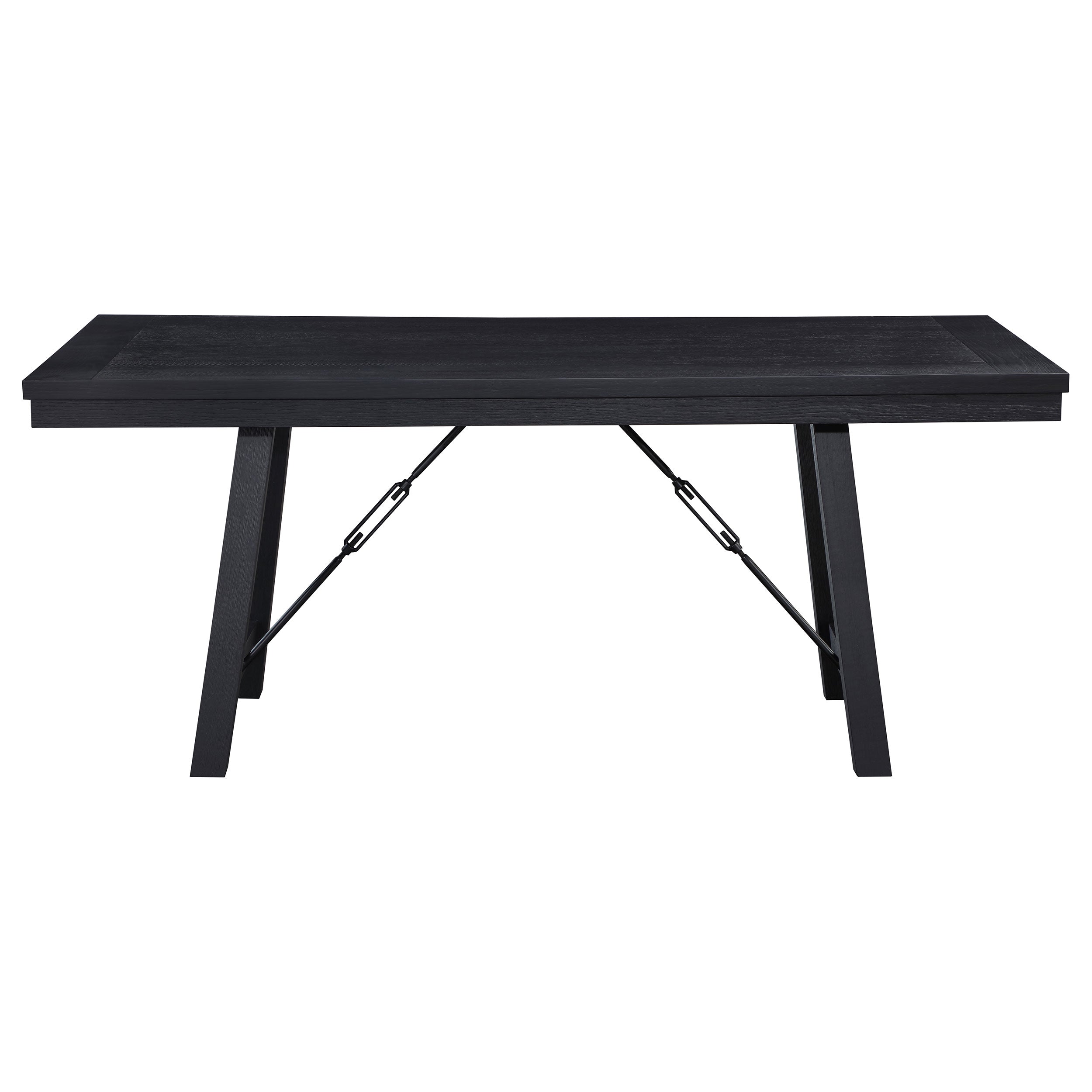 Newport  Rectangular Trestle Table Dining Set Black