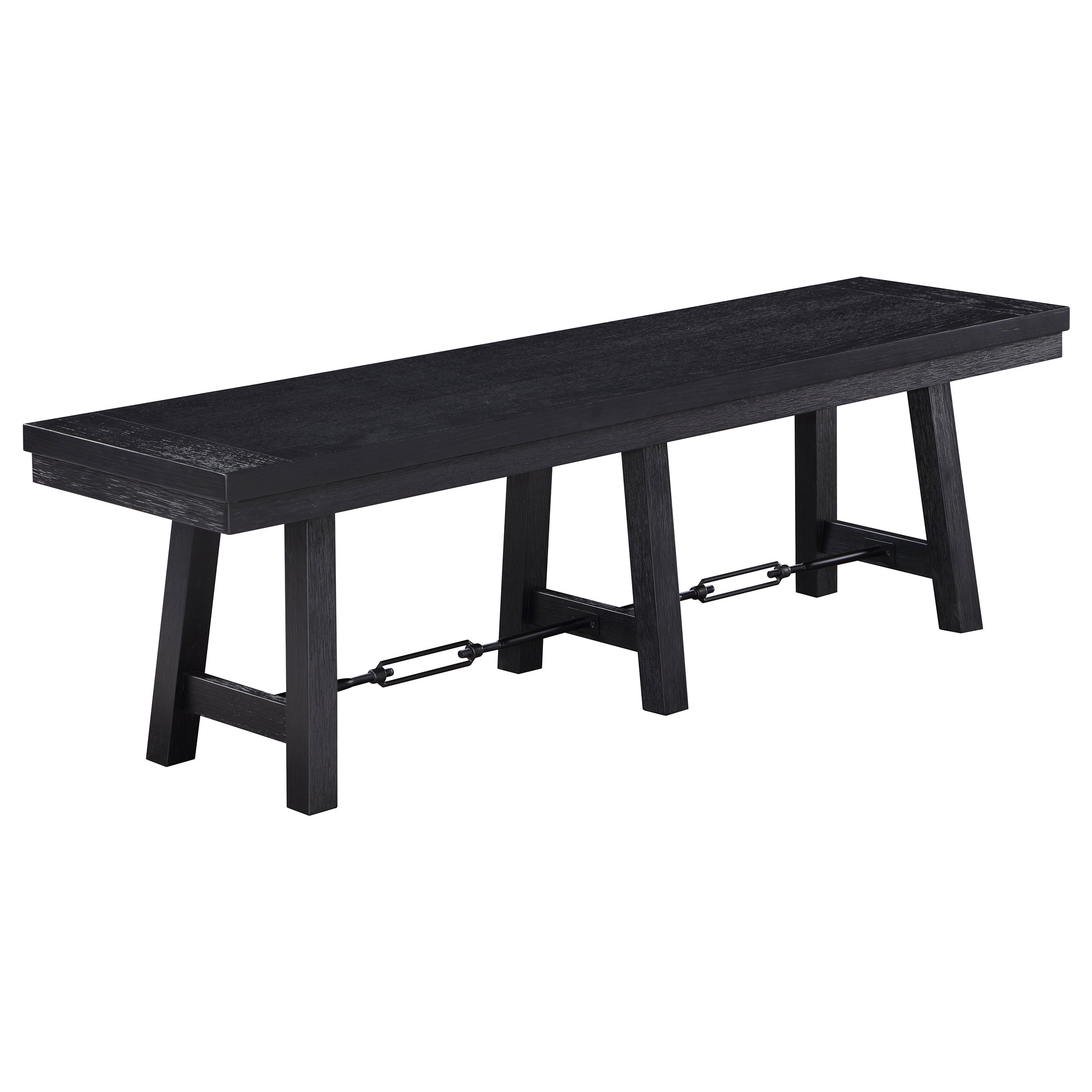 Newport  Rectangular Trestle Table Dining Set Black