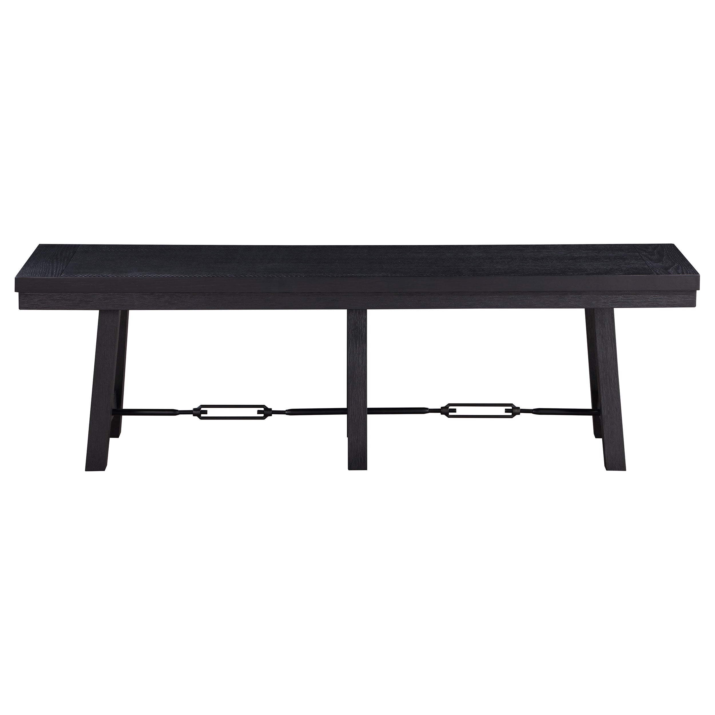 Newport  Rectangular Trestle Table Dining Set Black