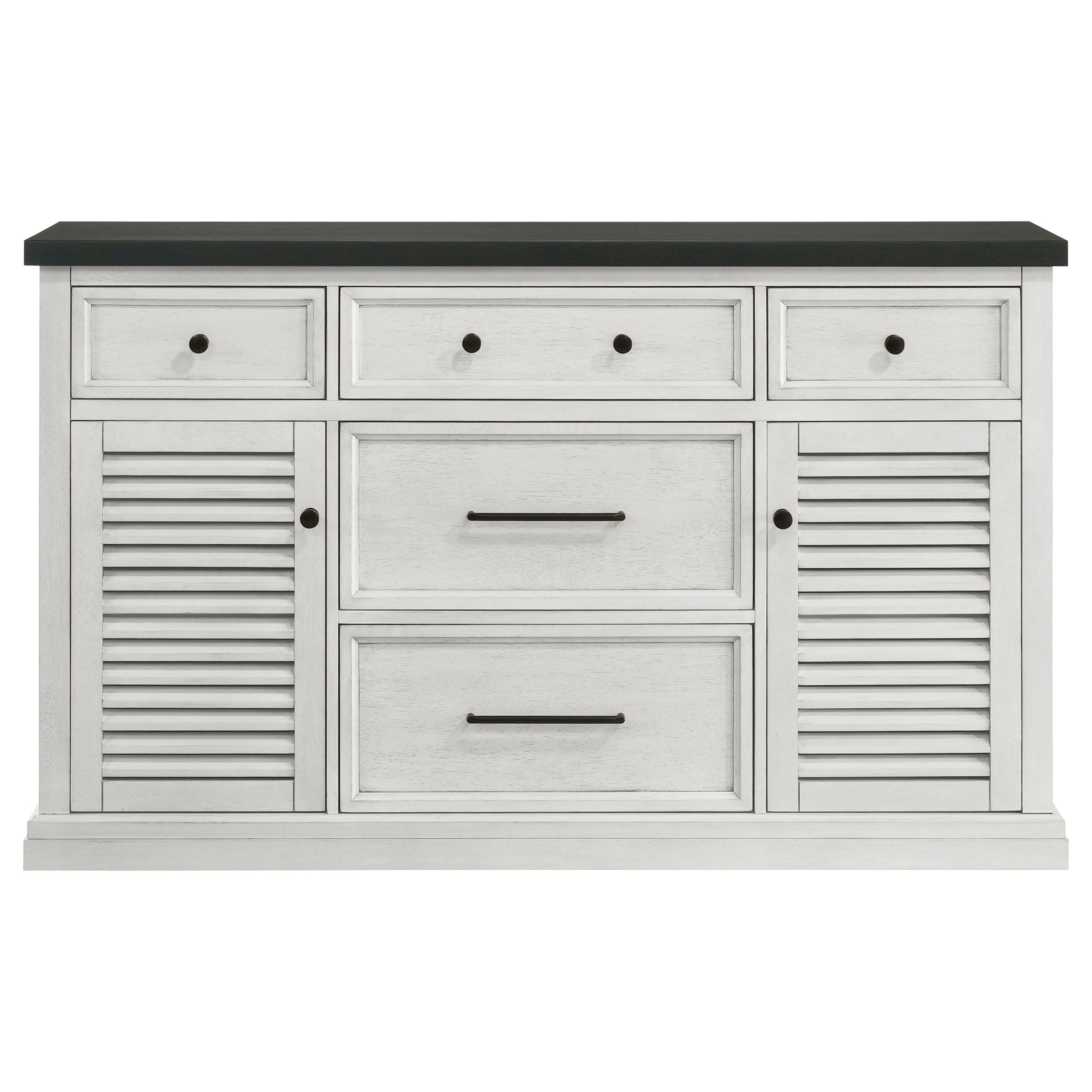 Aventine 5-drawer Sideboard Buffet Cabinet Vintage White