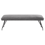 Dodson Fabric Upholstered Dining Bench Grey