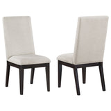 Hathaway Upholstered Dining Side Chair Cream (Set of 2)