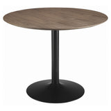 Lana Round Dining Table Walnut and Black