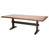 Bexley Live Edge Trestle Dining Table Natural Honey and Espresso