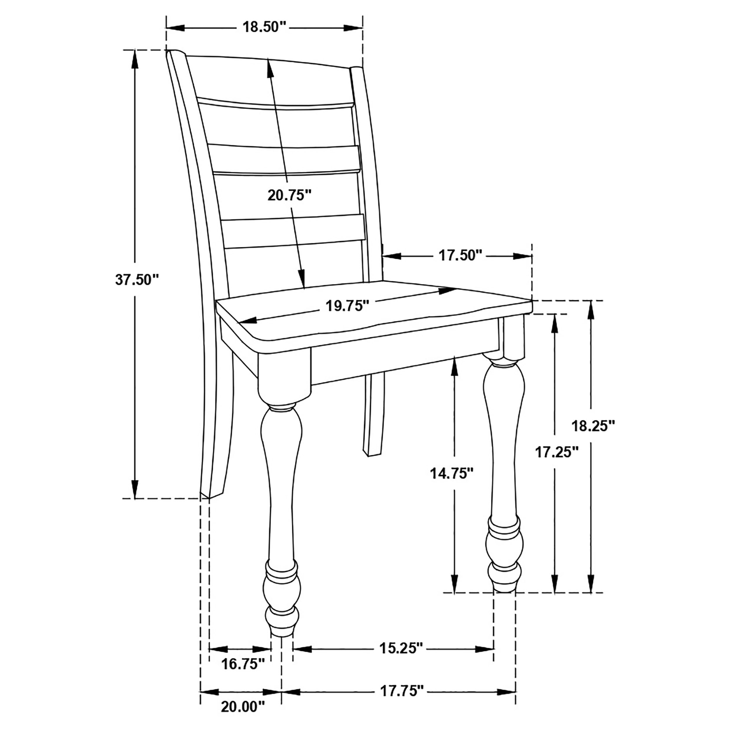 Madelyn  Rectangle Dining Set Dark Cocoa and Coastal White