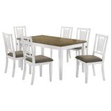 Appleton  Rectangular Dining Set Distressed White