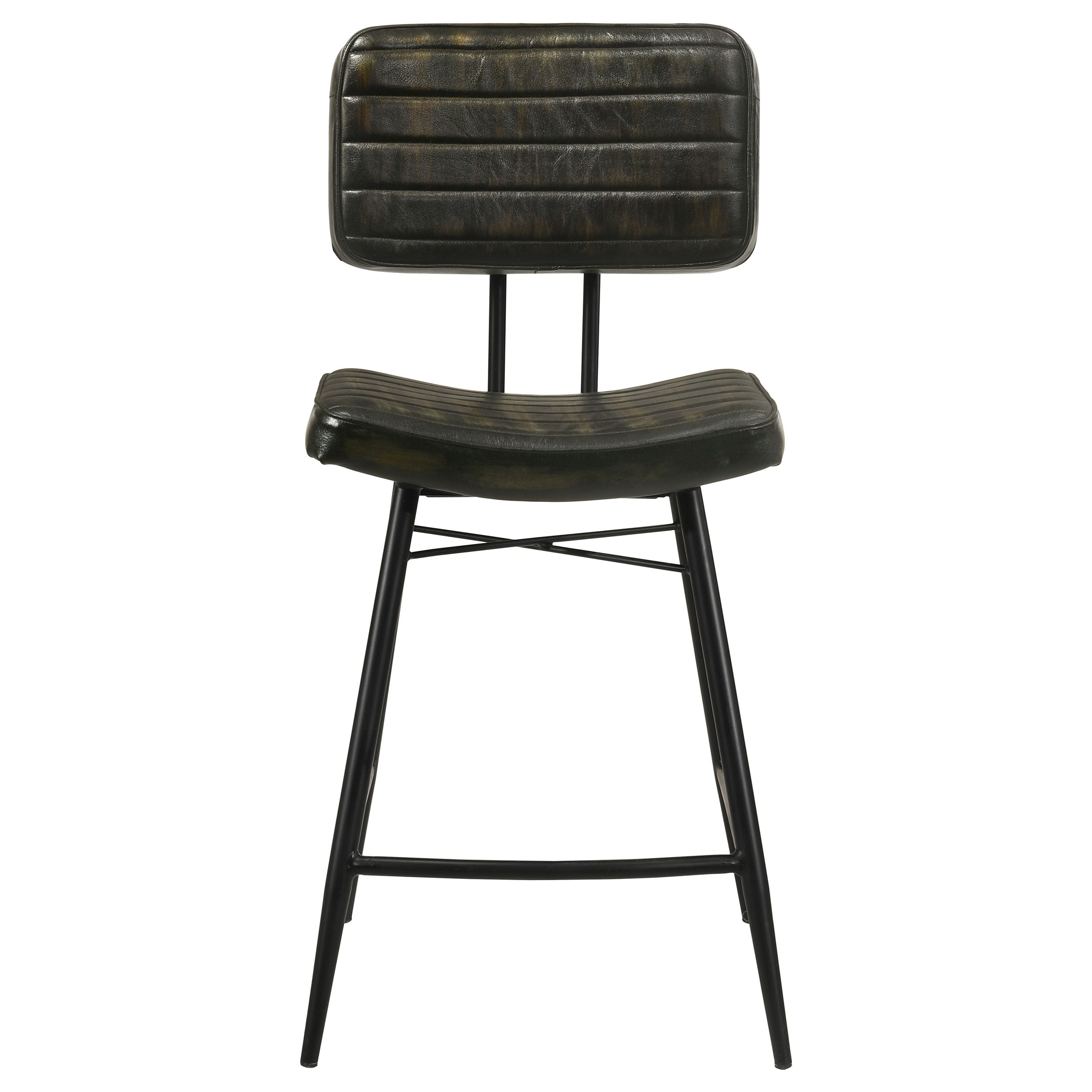 Partridge Upholstered Counter Height Stools with Footrest (Set of 2)