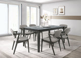 Stevie  Rectangular Dining Set Grey and Black