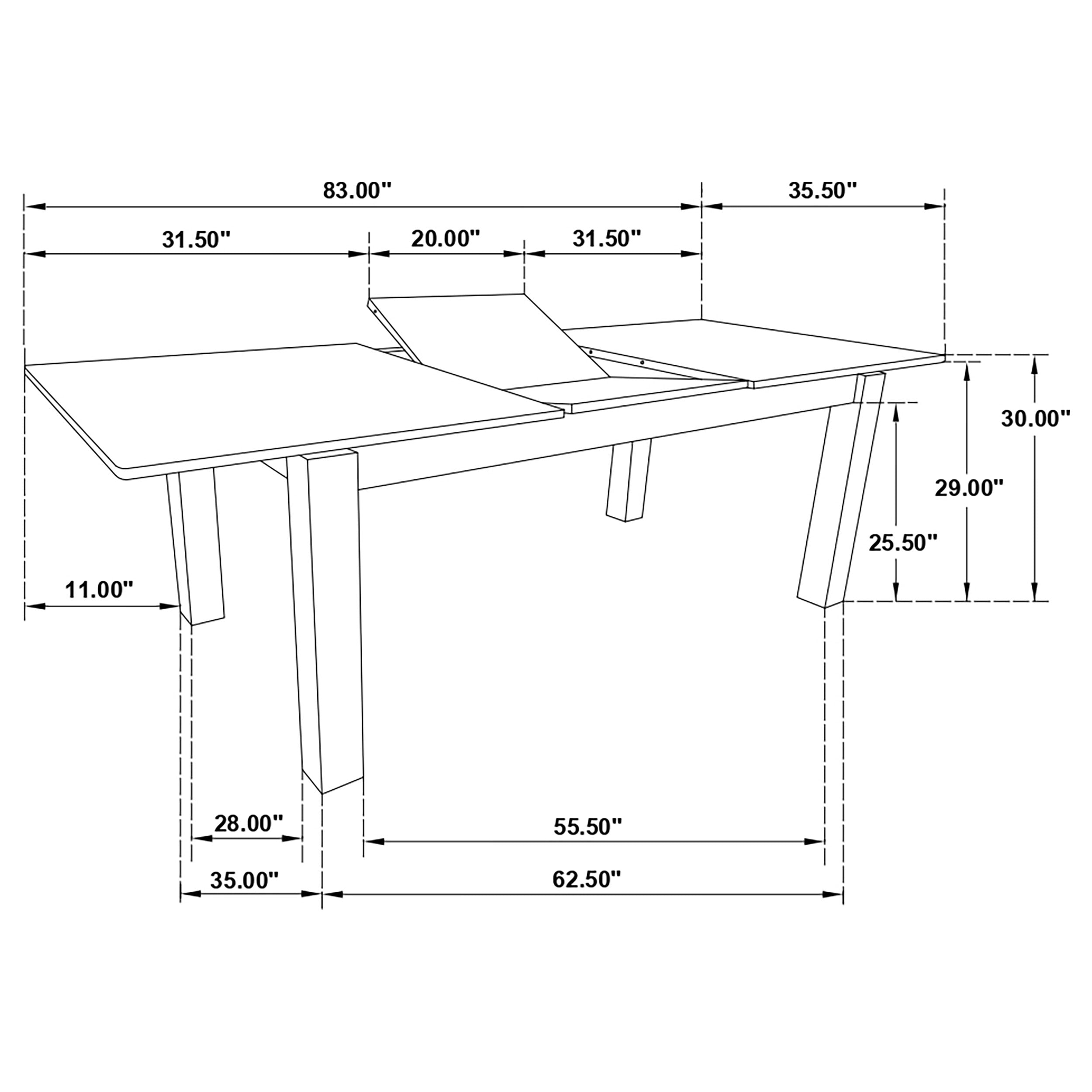 Jakob  Rectangular Dining Set Grey and Black