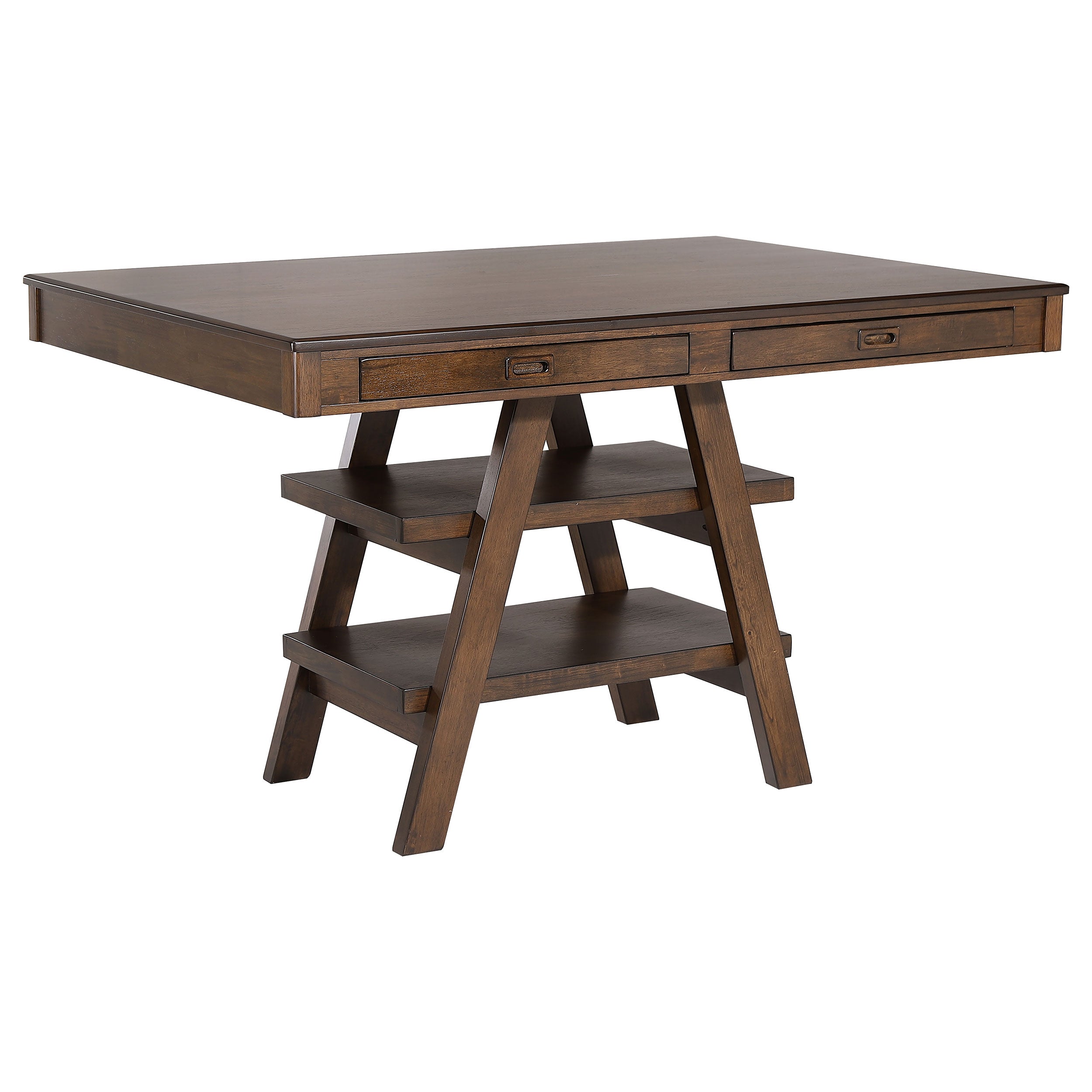 Dewey  Rectangular Dining Set Brown and Walnut