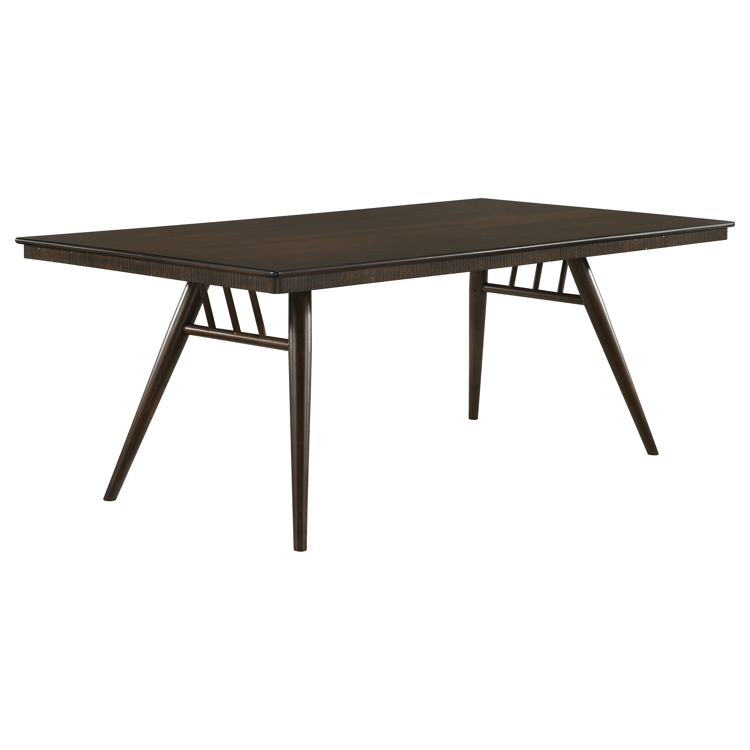 Wes  Rectangular Dining Set Grey and Dark Walnut