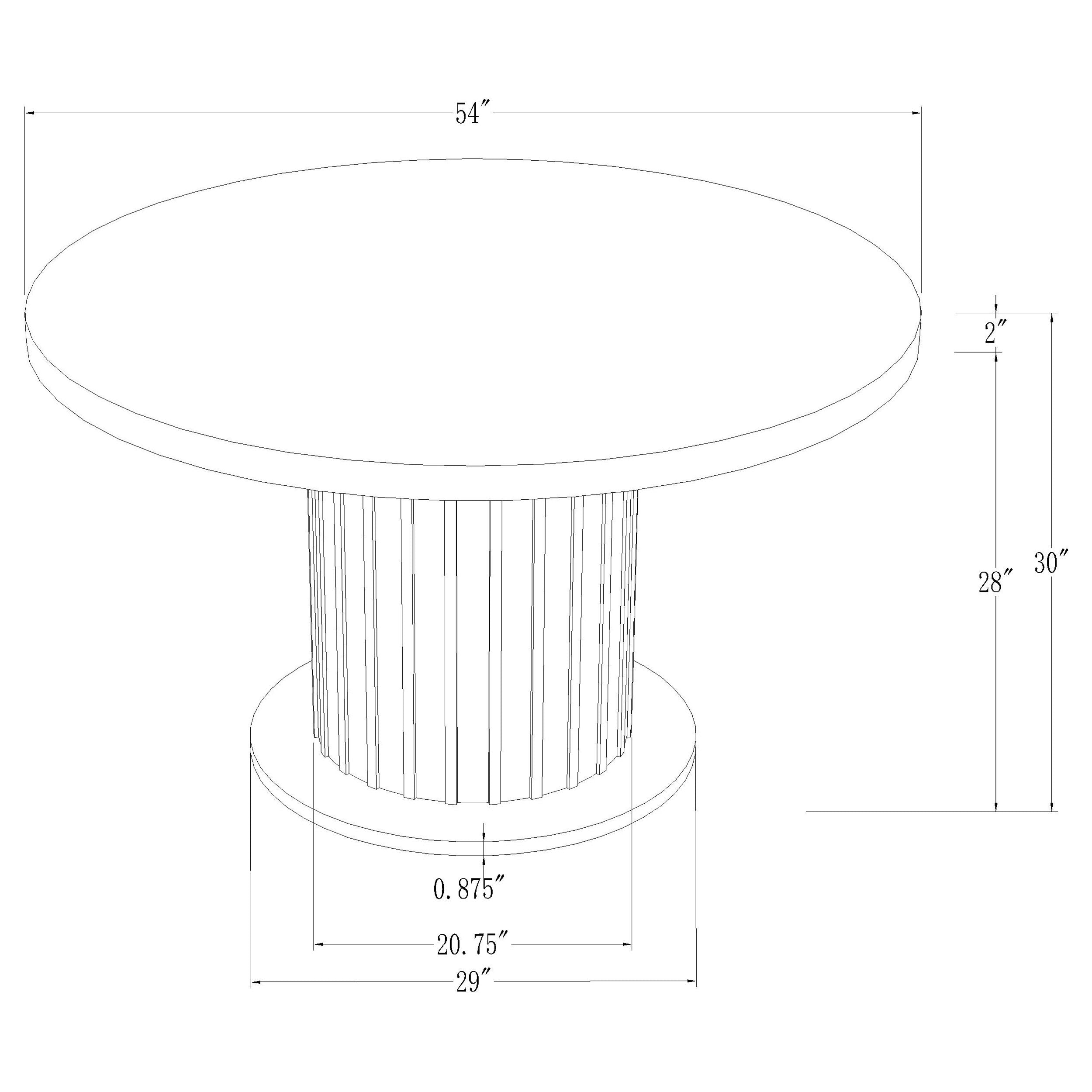 Sherry  Round Dining Set with Grey Fabric Chairs