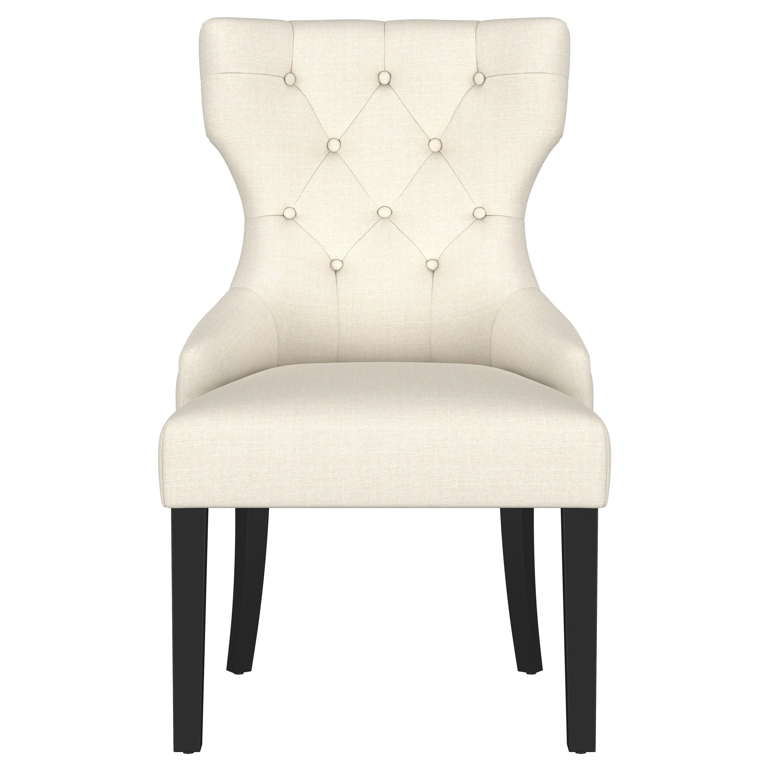 Baney Fabric Upholstered Dining Side Chair Beige and Black