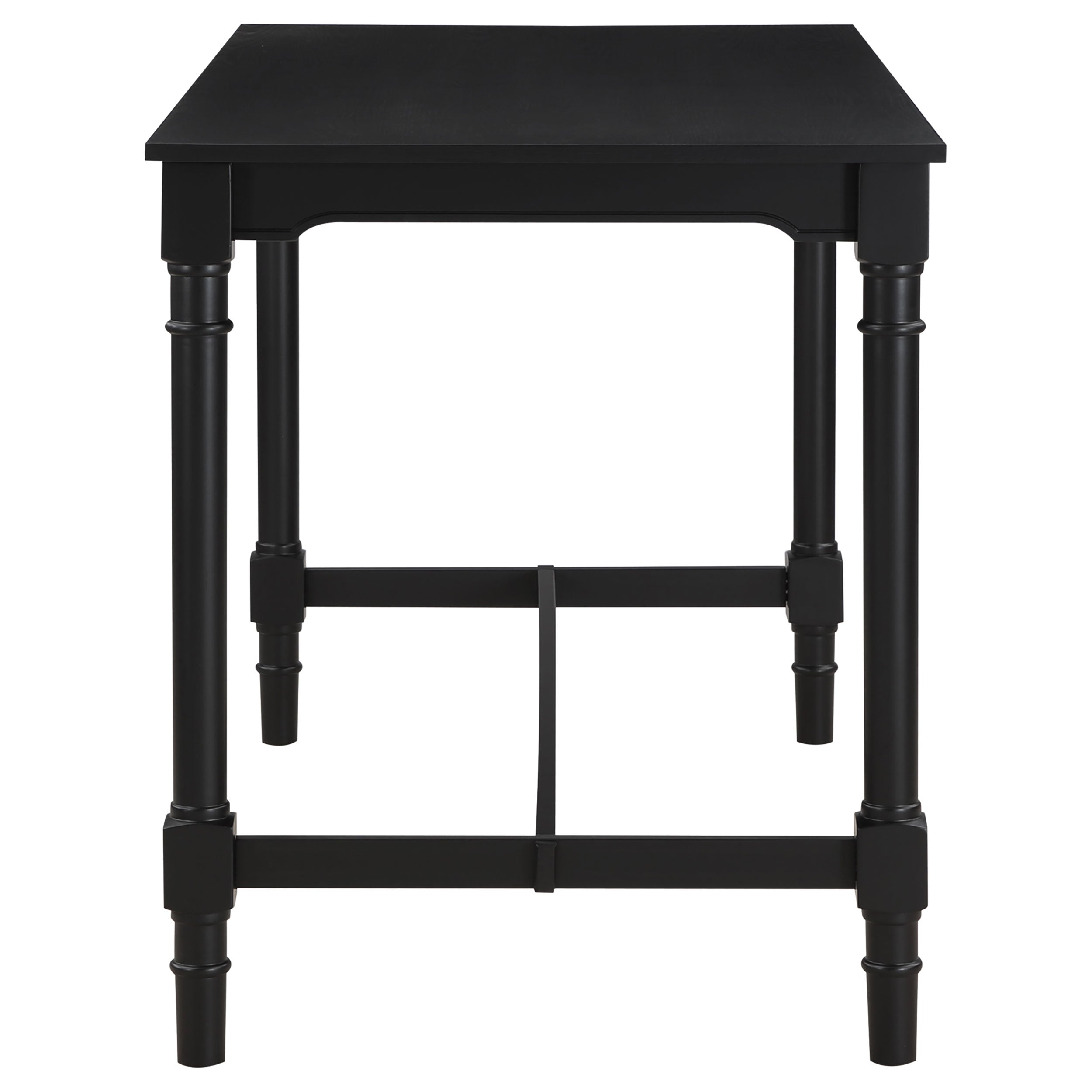 Martina  Rectangular Spindle Leg Counter Height Dining Set Oatmeal and Black