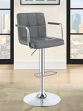 Palomar Adjustable Height Bar Stool Grey and Chrome