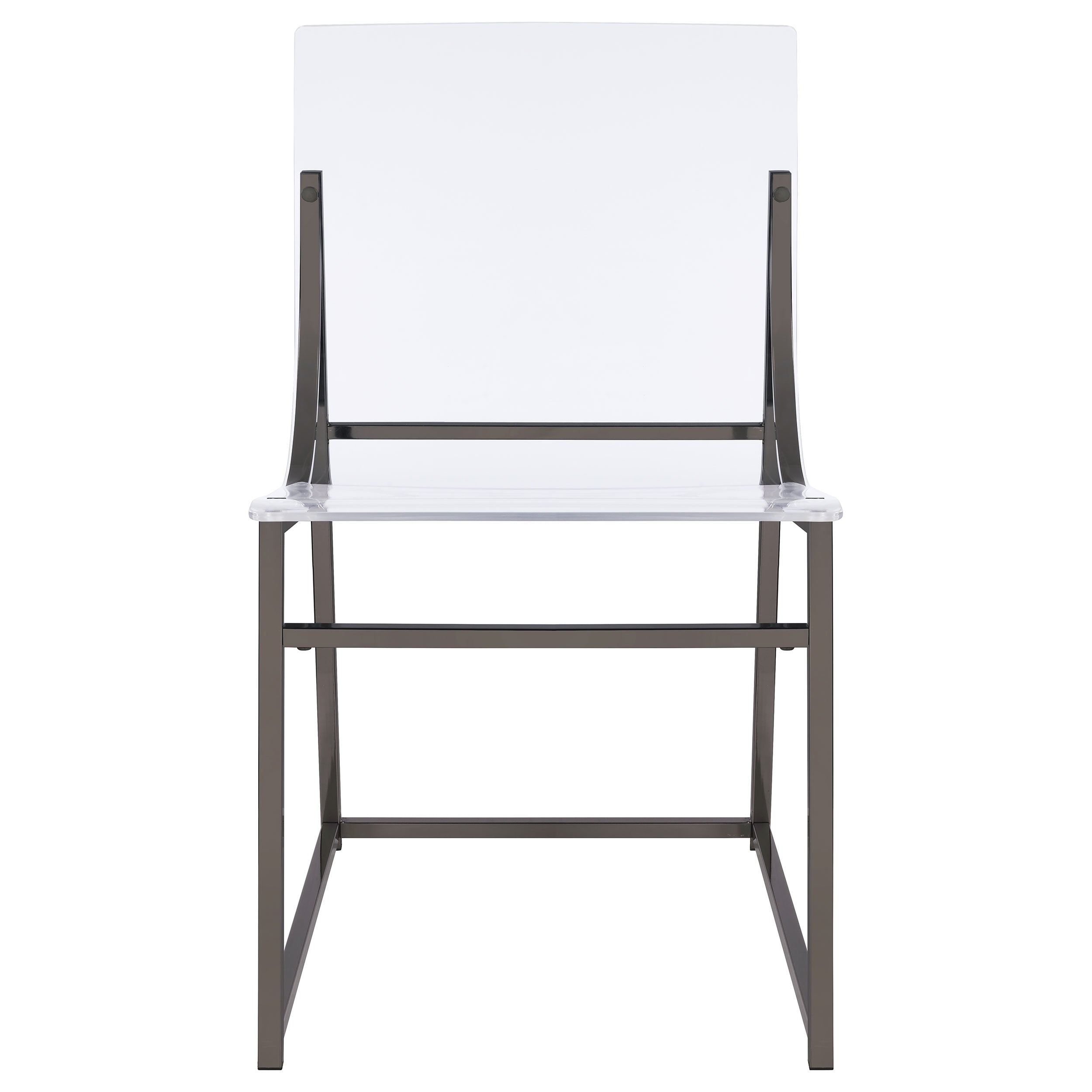 Adino Acrylic Dining Side Chair Clear and Black Nickel (Set of 2)