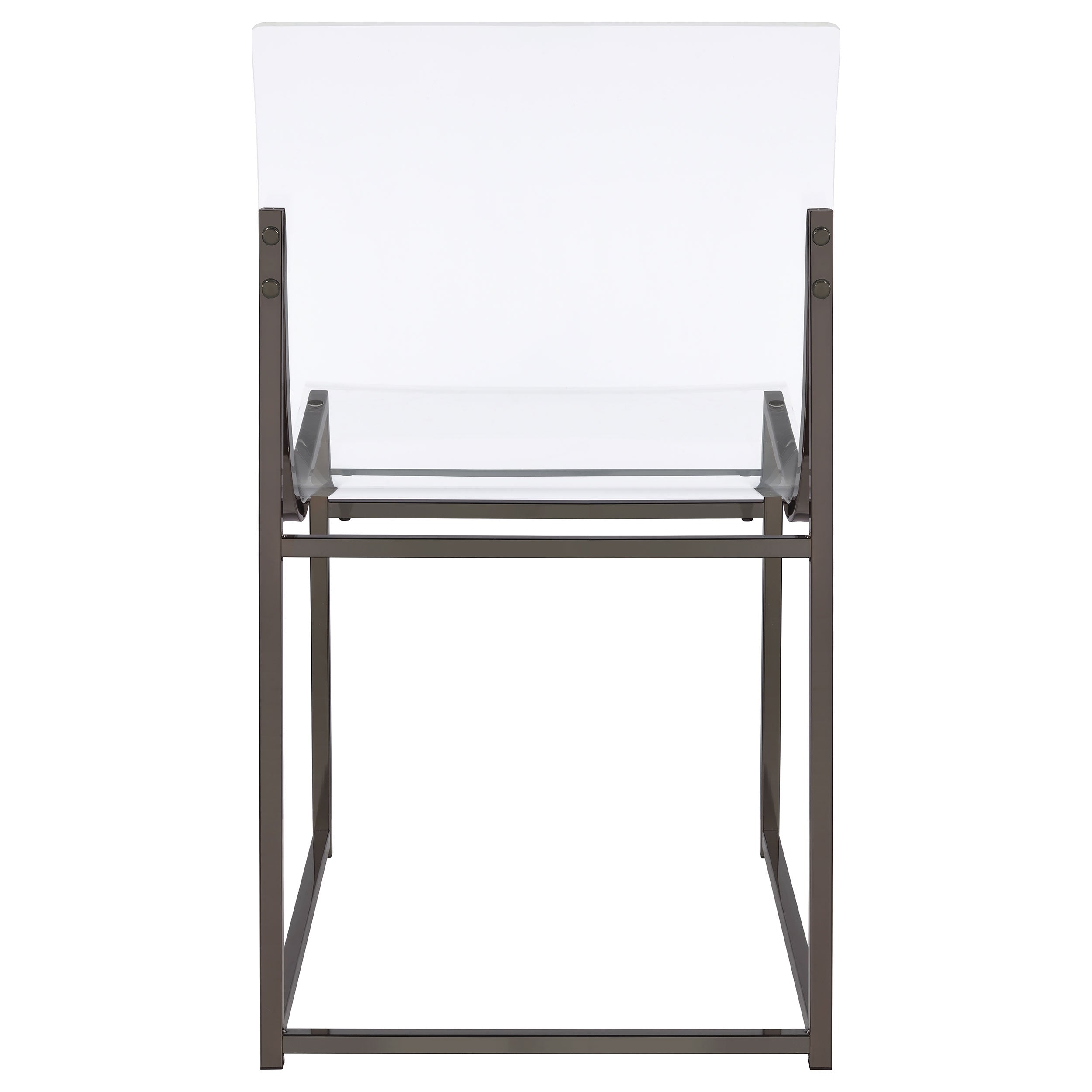 Adino Acrylic Dining Side Chair Clear and Black Nickel (Set of 2)