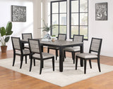 Elodie  Dining Table Set with Extension Leaf Grey and Black