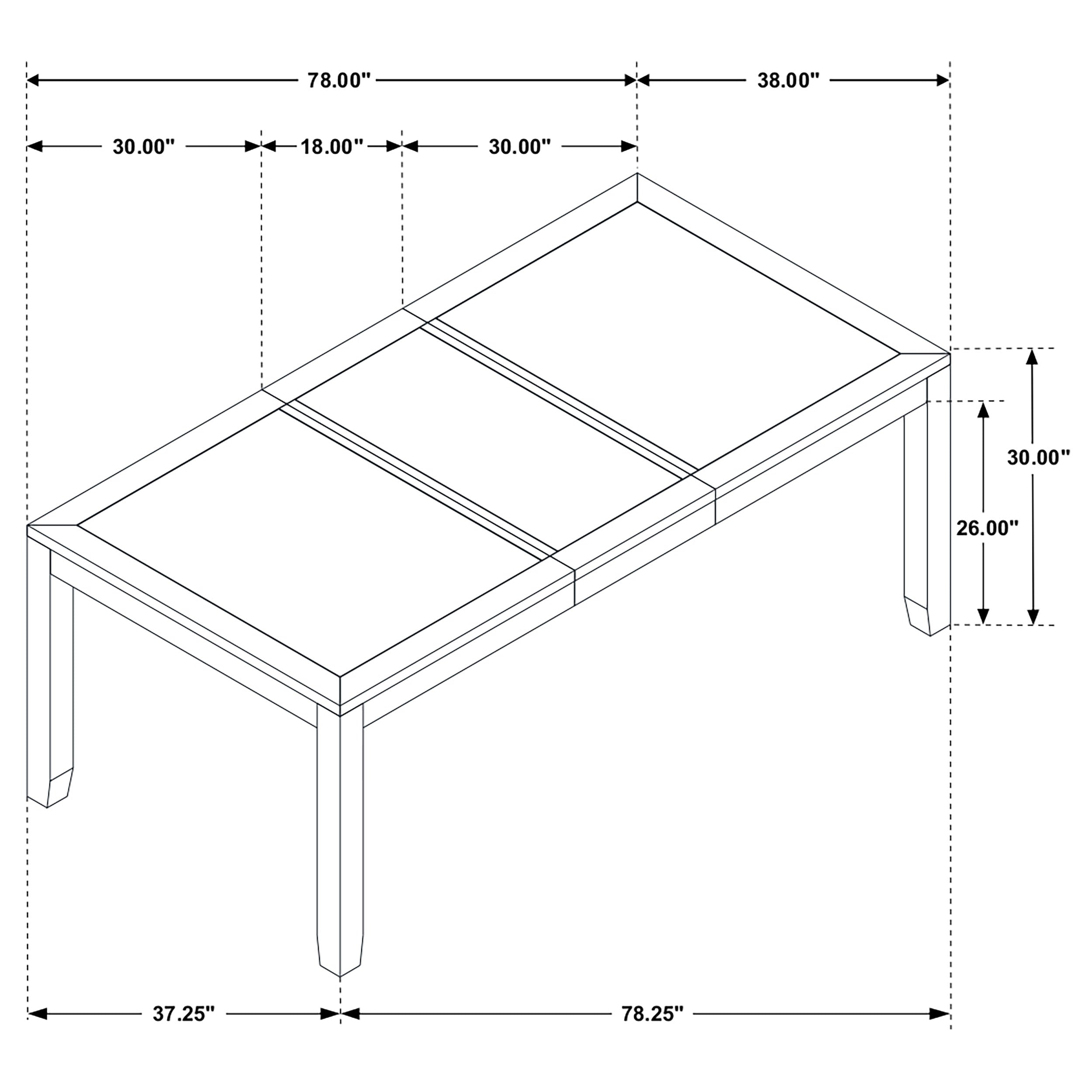 Elodie  Dining Table Set with Extension Leaf Grey and Black